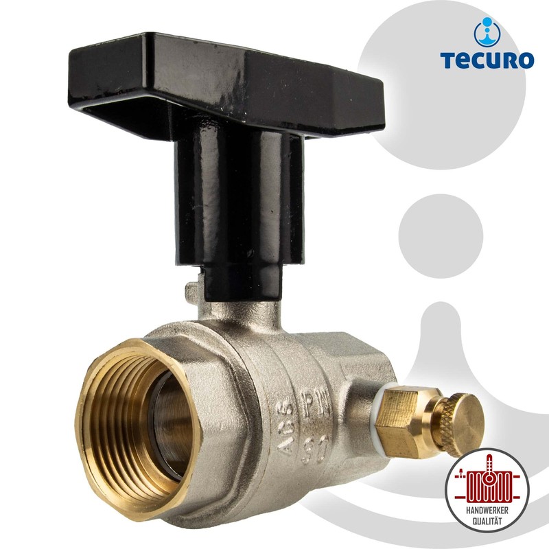 tecuro Ball Valve on Both Sides Internal Thread Rp 3/4