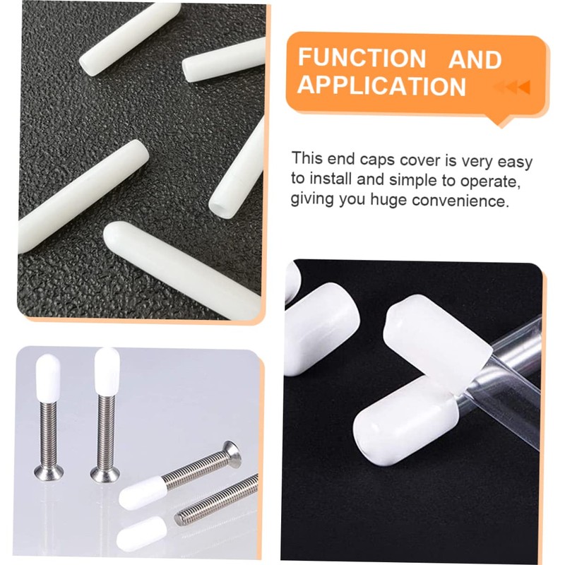 CIYODO 500pcs Round Rubber End Caps Lightweight Thread Protectors for