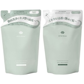 Off&Relax OR Spa Shampoo Treatment Set, Deep Cleanse, Refill, 13.5 fl oz (400 ml) Each, Peaceful Forest Bath Scent, Deep Cleanse Refill Set