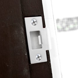 Angoily 4pcs Door Strike Plates Deadbolt Strike Plates Stainless Steel Deadbolt Cover Plate (T-Keyhole)