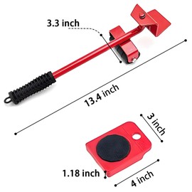 Furniture Lift Mover Tool Set, Furniture Movers with Four 360°Wheels, Furniture Lifter Tool,Furniture Mover Dolly Set for Refrigerator,Sofa