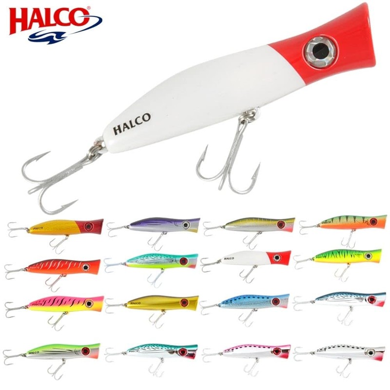 Halco Roosta Popper 105mm White Redhead