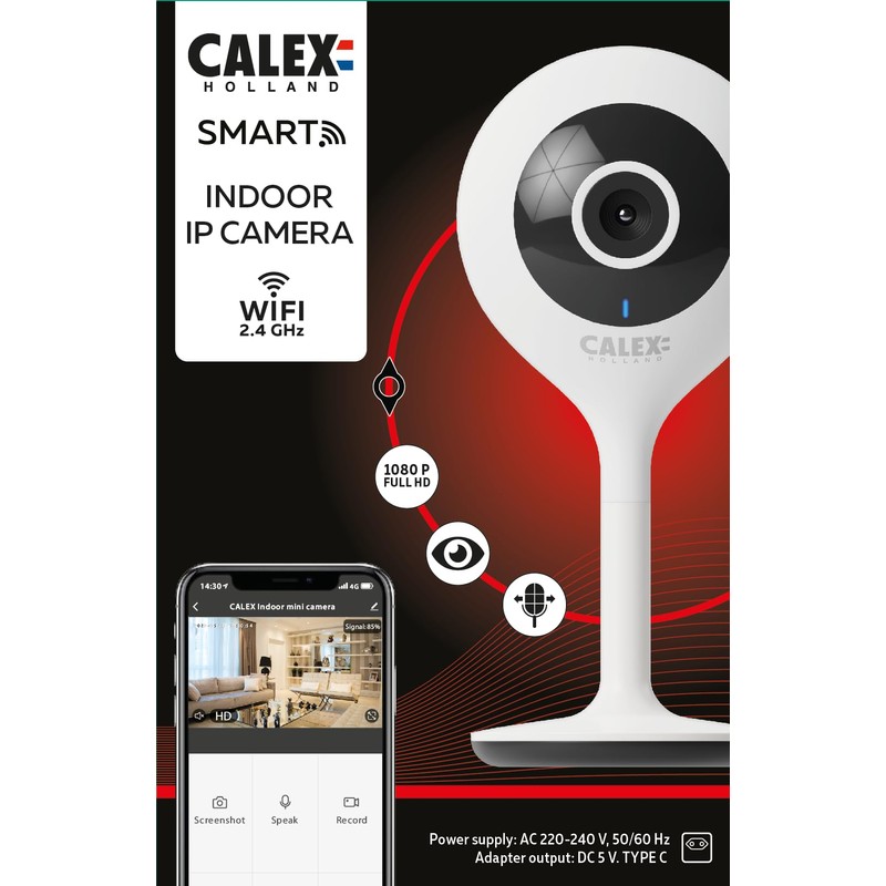 CALEX Smart Mini Indoor IP Camera - WLAN Surveillance Camera