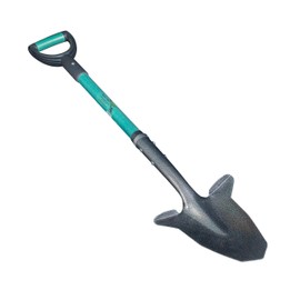 Spear Head Spade Gardening Shovel with Steel Reinforced Fiberglass Handle, Cushioned D-Grip and Sharp Hardened Steel Blade, Award Winning Spade, Model SHFD3 Teal