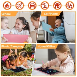 12 Inch LCD Writing Tablet for Kids, 2 Packs Mess Free Coloring for Toddlers Doodle Board Erasable Drawing Pads Birthday Christmas New Year Gift for 3 4 5 6 7 8 Years Old Boys Girls
