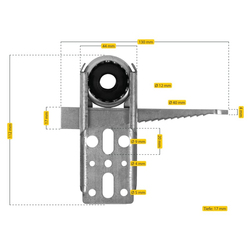 Schellenberg 83700 Maxi Roller Shutter Ready Box Bearing, Height-Adjustable Wall