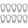 10Pcs Snap Hook Stainless Steel Safety Rope Spring Carabiner Hanging