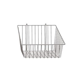 SSWBasics Chrome Mini Wire Grid Basket for Wire Grid with 4 inch Slanted Front Lip - 12"W x 12"D x 8"H