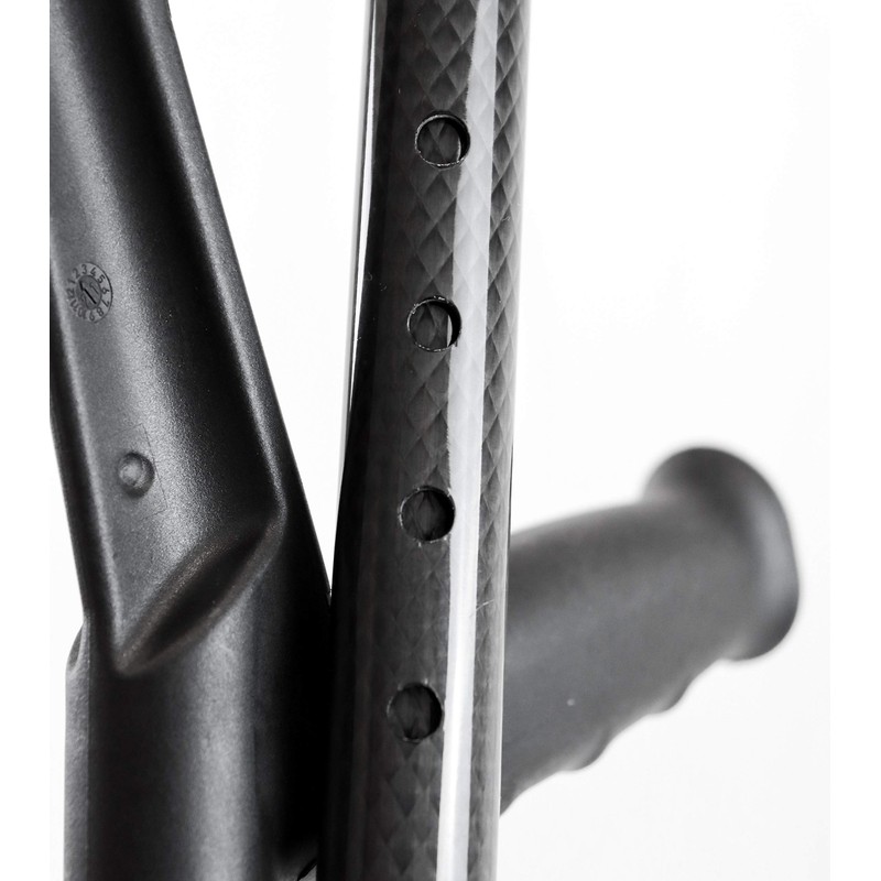 KMINA Foldable Forearm Crutches of Carbon Fiber (x2 Units), Open