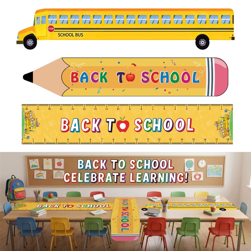 3 Pcs Back to School Table Runner First Day of