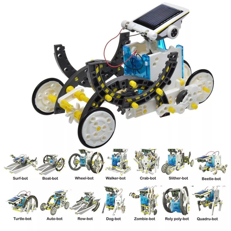 TechMel Robot Solar Armable Recargable 13 Robots En 1 Tierra