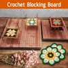 Crochet Blocking Board Wooden Handcrafted Knitting Blocking Mat for Knitting