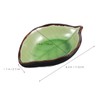 Didiseaon 2pcs Leaf Shaped Ceramic Spoon Holder Utensil Rest for