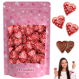 Valentine's Chocolate Hearts, Double Crisps, Milk Creamy Chocolaty Hearts, Holiday Treats, Individually Wrapped Foils, Kosher Certified Dairy (80 Count (2 Pounds))