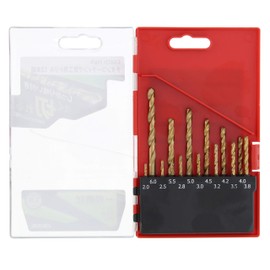 Takagi EARTH MAN Titanium Coated Ironwork Drill, Round Shaft, Set of 13