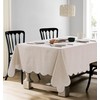 AORISSI 100% French Flax Linen Tablecloths Scalloped Embroidery Rectangle 108Lx60W