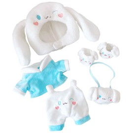 niannyyhouse 20cm Plush Doll Clothes Blue Dog Suit 8in Doll Dress Up