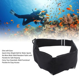 RiToEasysports Waist Snorkeling Diving Weight Belt with Pockets,Quick Release Nylon 600D Oxford Cloth Dive Weight Belt Webbing Waist Belt for Free Diving