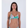 Hurley Women's Java Tropical Adjustable Bikini Top, Tide Pool, M