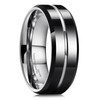 King Will Tungsten Carbide Wedding Band Ring for Men -8mm