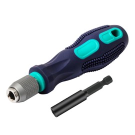 Magnetic Bit Holder Srewdriver Drill Driver 120mm,1/4” Hex Shank Drill Bit Holder Quick Release S2 Steel Extension Bit Holder Magnetic Handle Screwdriver Set Drill Extension Screwdriver Bit Holder