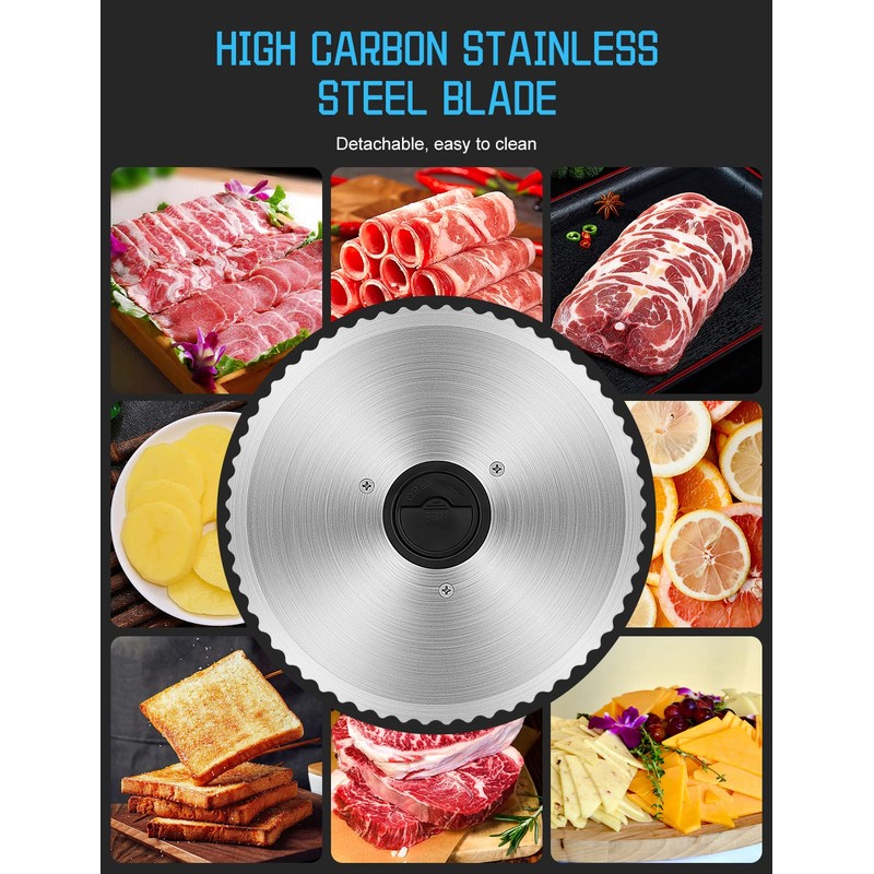 Meat Slicer Blade TOKASS 7.5'' Stainless Steel,Food Slicer Round Blade