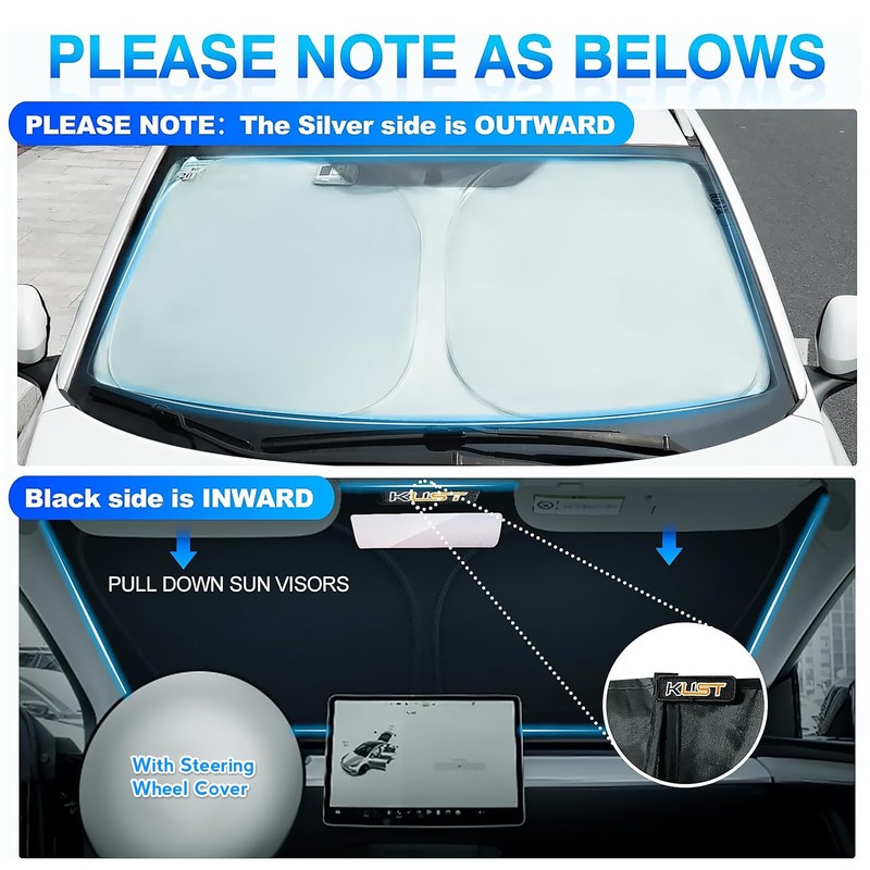 KUST Windshield Sun Shade for Toyota Sienna Mini Van Accessories