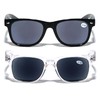 V.W.E. 2 Pairs Classic Outdoor Reading Sunglasses - Comfortable Stylish