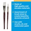 Sax Optimum White Synthetic Taklon Paint Brushes, Assorted Sizes, Set
