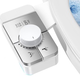 KYUKRI Bidet Attachment for Toilet Ultra-Slim Bidets for Existing Toilets, Non-Electric Bidet Toilet Seat Self-Cleaning Retractable Nozzles Badays for Toilets, Quick & Easy Installation Bedets