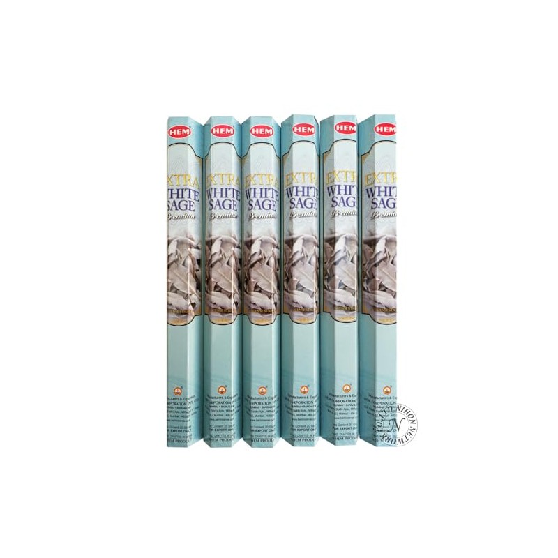 Japan Network HEM Hexagonal Incense Extra White Sage Stick Type