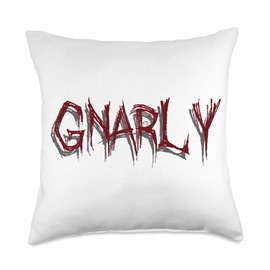 Smok'n'beaver Gnarly Throw Pillow, 18x18, Multicolor