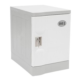 Kathring Locker, 19 Inch Locking Metal Locker, standing Locker with 1 Door, Weight Capacity 44.09 lbs, for Children's Bedroom/Home/School/Office, White