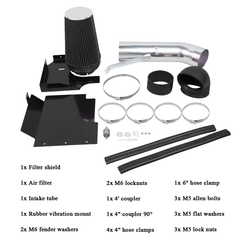 MooSun 4" Cold Air Intake System + Heat Shield For