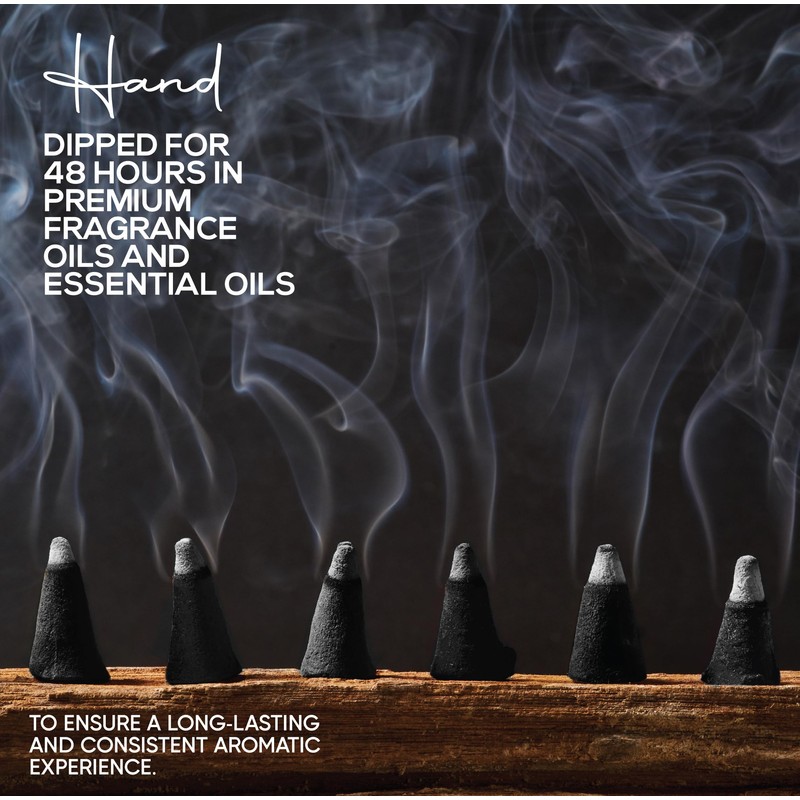Black Coconut Charcoal Incense Cones 1" TOPFLOW - 100 Pack