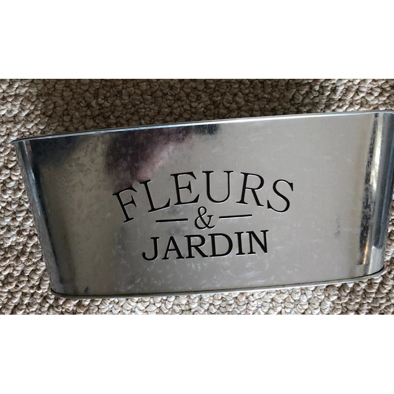 Greenbrier Lot of 2 Flowers & Garden Tin Oval Planter