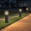 SLAWA 23.6In Pathway Lights Black E26 Outdoor Landscape Path Lights