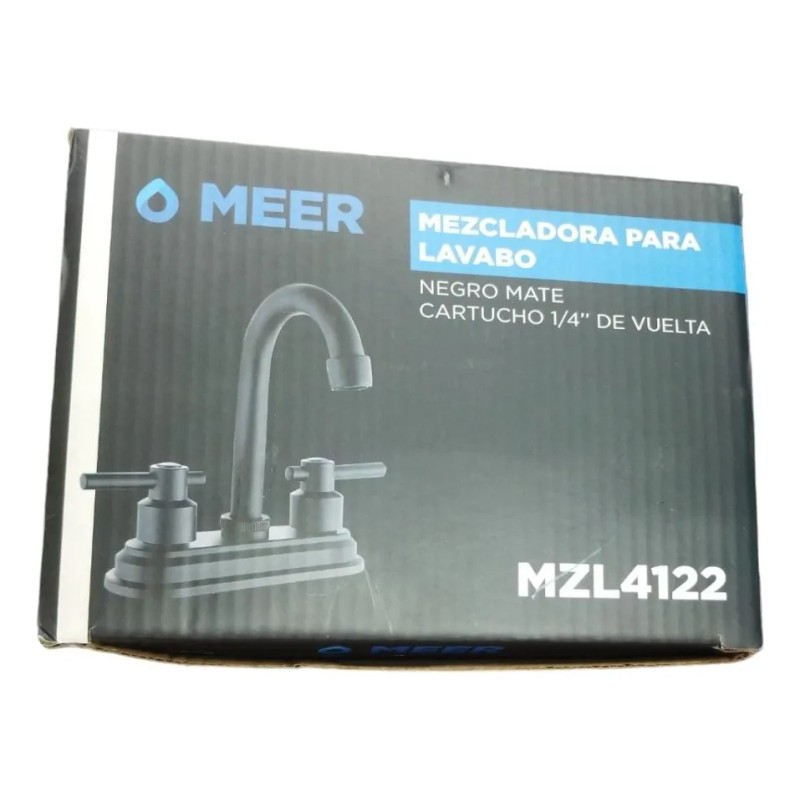Mezcladora Para Lavabo Negro Mate Meer