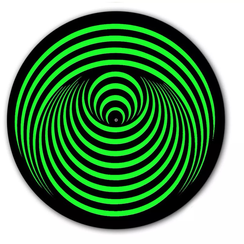 Plastic Waffles DJ Vertigo Lime Green Record Slipmat Turntable 12"