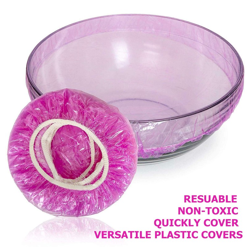 100 Pieces Elastic Food Containers Covers Durable Plates Bowl Plate