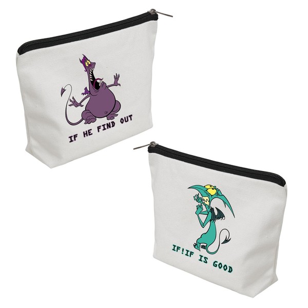 WZJHCL Pain And Panic Makeup Pouch Cartoon Inspired Cosmetic Kit