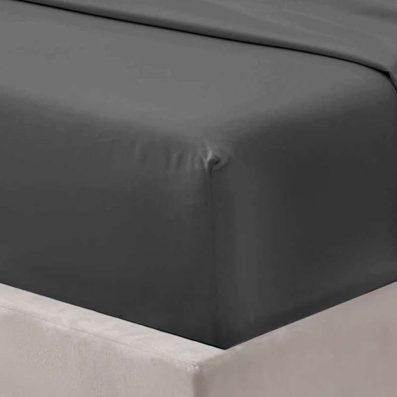 Oxford Homeware Charcoal Single Fitted Sheets -100% Brushed Microfibre 1800