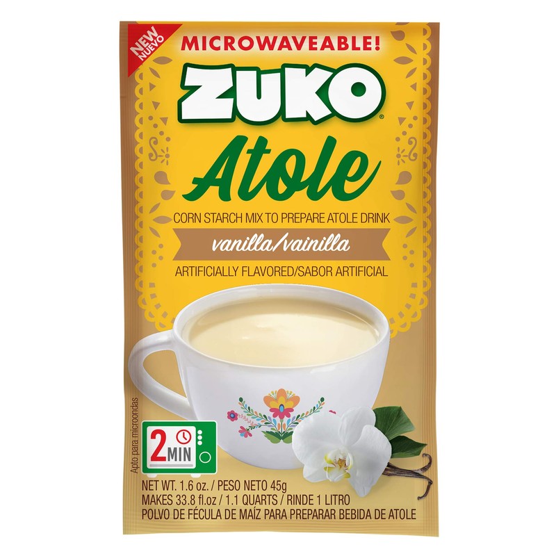 Zuko Atole Vanilla Instant Corn Starch Mix | Fortified with