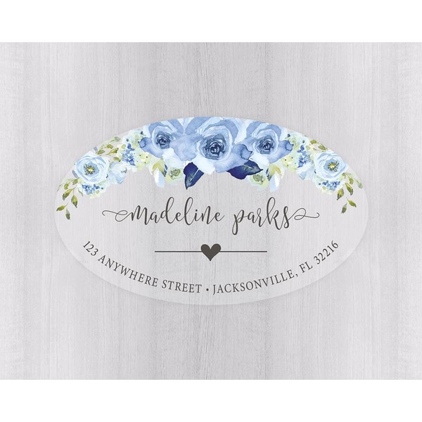 Oval Return Address Stickers, Clear Transparent Labels, Party Favor Return