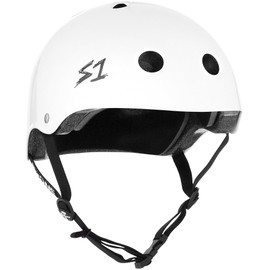 S1 Lifer Helmet for Skateboarding, BMX, and Roller Skating - EPS Fusion Foam, CPSC & ASTM Certified - White Gloss Medium (54.6 cm)
