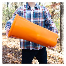 SABRE Frontiersman Bear Safe Food Storage Container, 11.86-Liter Storage Capacity, Locking Lid, Water and Airtight, Prevents Food Odors, Family Size and Longer Hike Usage, High Visibility Orange Color