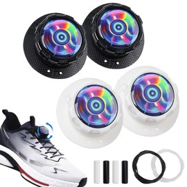 GADITIEK Pack of 4 Automatic Screw Lock Shoelaces, Shoelaces Without Tying Laces, Quick Release Shoe Laces for Unisex, White+Black