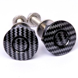 Nihfien 2Pcs 1.25in Universal Aluminum Vehicle Hood Pins,Quick Release Lock Latch Bumper for Car, Bumper Quick Release Latch License Plate Clip Hood Pins Lock for Bumper Hood or DIY - Carbon