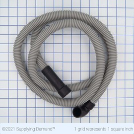 Supplying Demand 91227 Dishwasher 6 Foot Corrugated Discharge Hose No Clamps Universal Fit