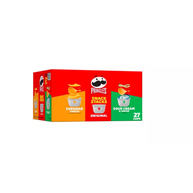 vic_space1 27 Cups Pringles Snack Stacks Potato Crisps Chips Flavored
